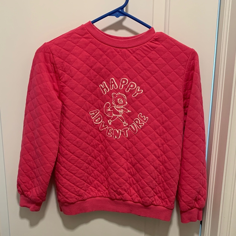 Cute and comfortable H&M Girl’s Red Quilted Sweatshirt. Size:M(7/8). Pre-owned.